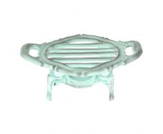 French Kitchen Collection Speisewärmer, oval, Gusseisen, Antik Grün, 19 x 12 x 8 cm