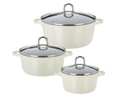 GSW 505000 Gourmet Premium Color Topf-Set, 3-teilig, Creme
