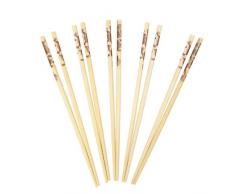 SWIFT Essstäbchen aus Bambusholz, mit Drachenmuster, 10 Paar