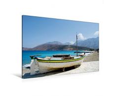 Calvendo Premium Textil-Leinwand 120 cm x 80 cm Quer, Kreta - Pachia Ammos | Wandbild, Bild auf Keilrahmen, Fertigbild auf Echter Leinwand, Leinwanddruck: Griechenland Orte Orte