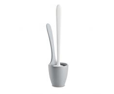 koziol Toilettenbürste Mary Loo, Kunststoff, cool grey mit weiß, 10.4 x 21.9 x 42.8 cm