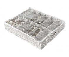 COMPACTOR Extra Flache Unterbettkommode für Schuhe, Anti-Staub, Grau Madison, Polypropylen und EVA, 76 x 60 x 15 cm, RAN7469