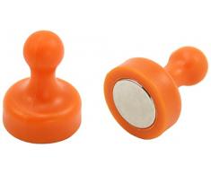 First4magnets F4MSOHP-2 Hohe Power Orange Skittle Magnet - Büro & Kühlschrank (19mm Durchmesser x 25mm hoch) (2 Stück), silver, 25 x 10 x 3 cm