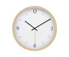 AmazonBasics – Wanduhr, Strich-Design, 30,5 cm, Messingfarben