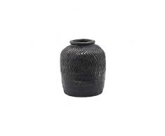 House Doctor Vase, Siliguri, Farbe/Oberfläche kann variieren, Antik-Schwarz, h: 21 cm, Dia: 18 cm