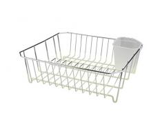 Apollo Chrom Draht Ware Dip Abtropfgestell, Creme