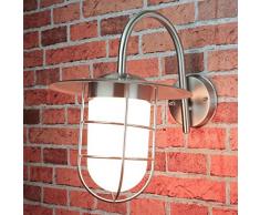 XL Edelstahl Außenlampe Wandleuchte Dover / maritim Schiffsleuchte / IP44 E27 bis 60W / Außenleuchte Wandlampe Beleuchtung Außen Garten Terasse