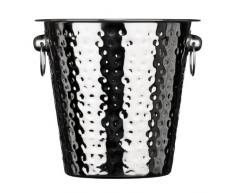 Premier Housewares Sektkühler aus Edelstahl mit Hammerschlag-Effekt