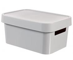 Dajar Infinity Aufbewahrungsbox, Plastik, Hellgrau, 26.8 x 18.6 x 12.4 cm, 4,5 L