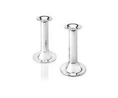 Kerzenleuchter versilbert Set 2 Stück 16 cm
