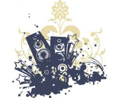 INDIGOS 4051719853681 Wandtattoo ME228 er SchÃ¶nheit der Kunst Musik 40 x 39 cm