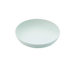 Salatschüssel aus Bambus Faser fur bis zu 6 personen zu servieren, extra groβ, 32 cm Durchmesser, eisblau