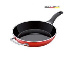 Silit Energy Red Bratpfanne 28 cm hoch, mit Gegengriff, Silargan Funktionskeramik, induktionsgeeignet, rot