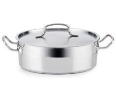 Quid Cook INOX Basika Topf, Edelstahl 28 x 6,5 cm