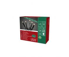Konstsmide 6353-120 Micro LED Lichterkette / für Innen (IP20) / 24V Innentrafo / 50 warm weiße Dioden / schwarzes Kabel