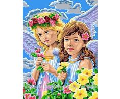 GMMH Diamond Painting Set Bild 14 x 18 Diamant Malerei Stickerei Handarbeit Basteln Mosaik Steine FrÃ¼hling MÃ¤dchen