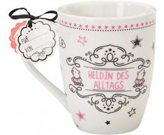 Sheepworld 59258 Lieblingstasse Heldin des Alltags, Porzellan-Tasse, mit Geschenk-Anhänger