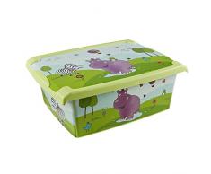 keeeper Hippo Aufbewahrungsbox mit Deckel, 39 x 29 x 14 cm, 10 l, Filip, Grün