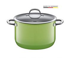 Silit Passion Green Koch/- Fleischtopf, hoch, 24cm, Glasdeckel, 6,4l, Silargan Funktionskeramik, Topf Induktion, grün