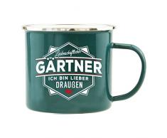 History & Heraldry Echter Kerl Emaille Becher, Gärtner, Mehrfarbig