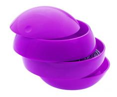 Spirella Kosmetikorganizer Bowl Beauty Aufbewahrungsbox für Make Up und Schmuck mit 3 Fächern 16x14cm Pink