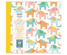 First Edition Hey Baby - Elephants Scrapbook Album 8x8 (Snap Load)