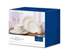 Villeroy & Boch New Cottage Basic Tafelservice, 8-teilig, Premium Porzellan, Weiß