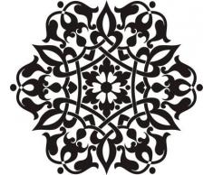 INDIGOS WG20241-86 Wandtattoo w241 Orient Ranke Natur Wandaufkleber, 96 x 86 cm, blau