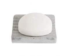 Creative Co-op DA7637-1 Seifenschale aus Zement mit geriffelter Oberseite