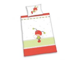 Herding Baby Best Kleinkinder-Bettwäsche-Set, Lara Käferchen Wendemotiv, Bettbezug 100 x 135 cm, Kopfkissenbezug 40 x 60 cm, Baumwolle/Renforcé