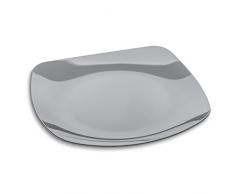 koziol Teller Plaza, Kunststoff, solid cool grey, 35,5 x 35,5 x 2,5 cm