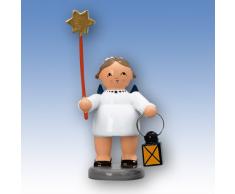 KWO Olbernhau 75618 Engel mit Verkündigungsstern und Laterne, 5 cm