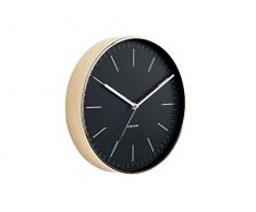 Karlsson Minimal Uhr, Wanduhr, Stahl, Schwarz, One Size