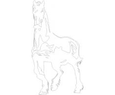 INDIGOS 4051095049852 Wandtattoo w605 Pferd 120 x 66 cm Wandaufkleber in 3 Größen, weiß