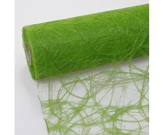 Sizoweb Tischband - 25 Meter Rolle + 100 Deko Herzen Gratis (20cm Breite, in Apfelgrün)