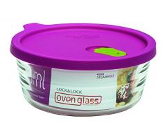 Lock & Lock LLG771 Ovenglas für Mikrowelle und Ofen, Glas, tranparent, 15.8 X 6.4 X 6.4 cm