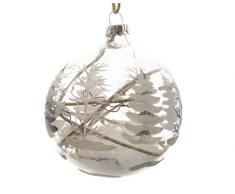 3er Set Weihnachtskugeln (D80 mm) Natur