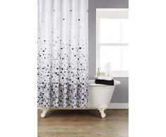 KAV Hihj Duschvorhang aus hochwertigem Polyester, schimmelresistent, 180 x 180 cm, Fliesen Gemustert (wählen Sie die Farbe aus dem Drop-Down-Menü) (graues Mosaik, 1)