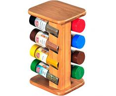 Kesper Gewürzkarussell 8 Gläser aus Bambus, braun, 40 x 30 x 20 cm, 9-Einheiten