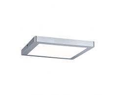 Paulmann 70866 Aufbaupanel LED Atria eckig Deckenleuchte 20W Licht 2700K Warmweiß LED Panel Chrom matt dimmbar für Wand- und Deckenmontage