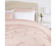 Pinzon - Bettwäsche-Set mit Quetschfalten, 200 x 200 cm - Blassrosa
