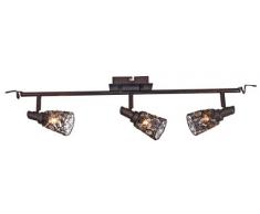 Naeve Leuchten WandspotCottage 3-flammig, Länge 70 cm, Metall rost 1112620