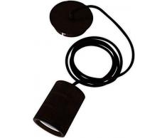 Calex Industrial,Retro/Vintage Hängeleuchte CALEX Retro schwarz mit Sockel E40 200cm Metall zylindrisch/geeignet für LED Modul max. 1 x 100 Watt