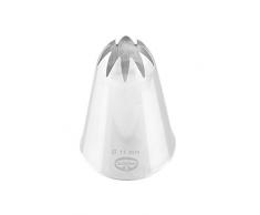 Dr. Oetker Sterntülle, geschlossen 11 mm, geschlossene Sterntülle aus der Tüllen-Manufaktur, Backzubehör zum Dekorieren (Farbe: silber), Menge: 1 Stück