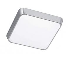 Trio Leuchten LED Deckenleuchte Marcos 625911205, Aluminium gebürstet, Acryl weiß, 12 Watt