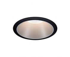 Paulmann 93407 LED Einbauleuchte Cole rund incl. 1x6,5 Watt dimmbar Einbaustrahler Schwarz, Silber Einbaulampe Kunststoff, Alu Zink Deckenspot 2700 K, 6.5 W, 1er-Set