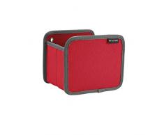 Geschenkbox XS Rot / Uni, 12,7x15x14,3cm, Polyester abwischbar, 1,8 Liter Volumen