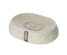 WENKO 20476512 Seifenablage Puro Natur - Seifenschale, Polyresin, 12.5 x 3.1 x 8.9 cm, Beige