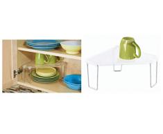 iDesign 70000EU Linus Regal für Küchenschrank oder Arbeitsfläche, 30,5 cm x 25,5 cm x 14,5, durchsichtig, kunstoff,Freistehendes Eckregal