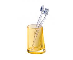 WENKO 20236233 Zahnputzbecher Paradise Orange - ZahnbÃ¼rstenhalter, Acryl, 8 x 11 x 6.6 cm, Orange